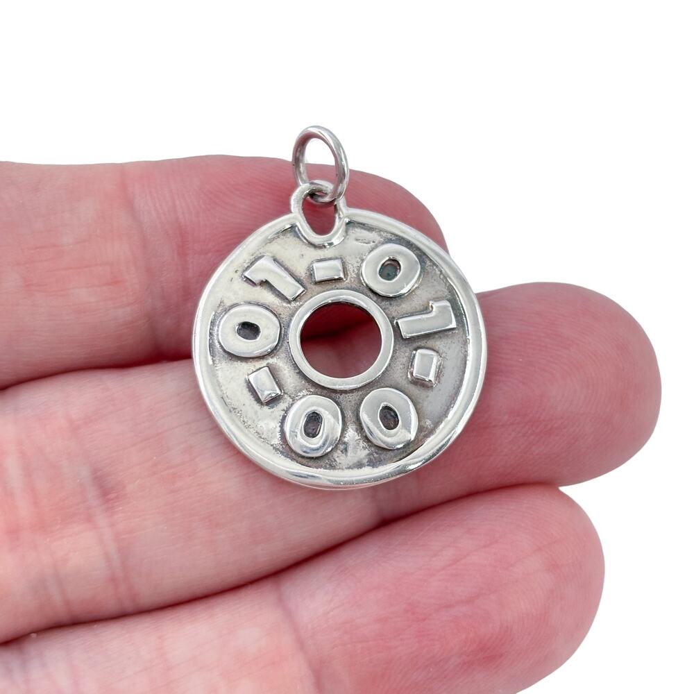 Vintage Sterling Silver 925 New Millennium Date Disk Pendant